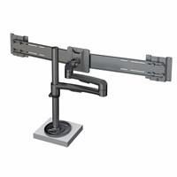 Hold Dual Monitor Arm 24 - 2×4 kg, dual bar, genomföringsfäste, svart